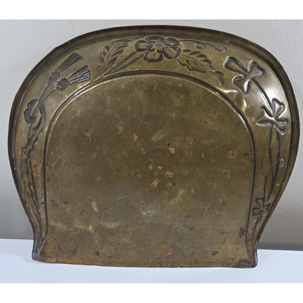 Antique British Empire Pressed Copper Crumb Pan c1910‎ Art Nouveau
